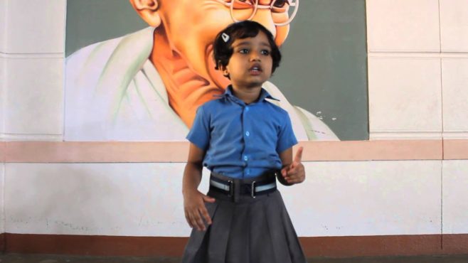 child speaking inmarathi