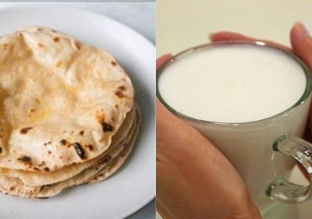 milk and roti InMarathi