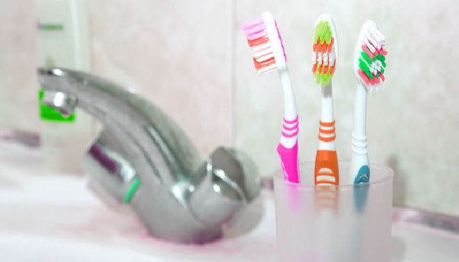 toothbrush in bathroom inmarathi