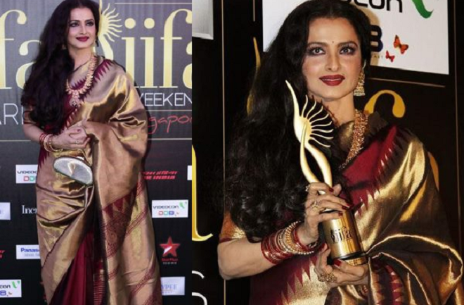 rekha in award show inmarathi
