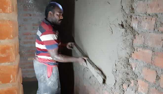 plastering in wall IM
